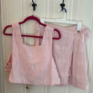 Free People Linen Top and Skort Set